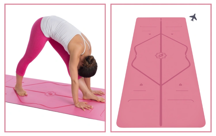 High-quality hot yoga mat rolled out in a bright studio, designed for grip and sweat absorption during intense yoga sessions.